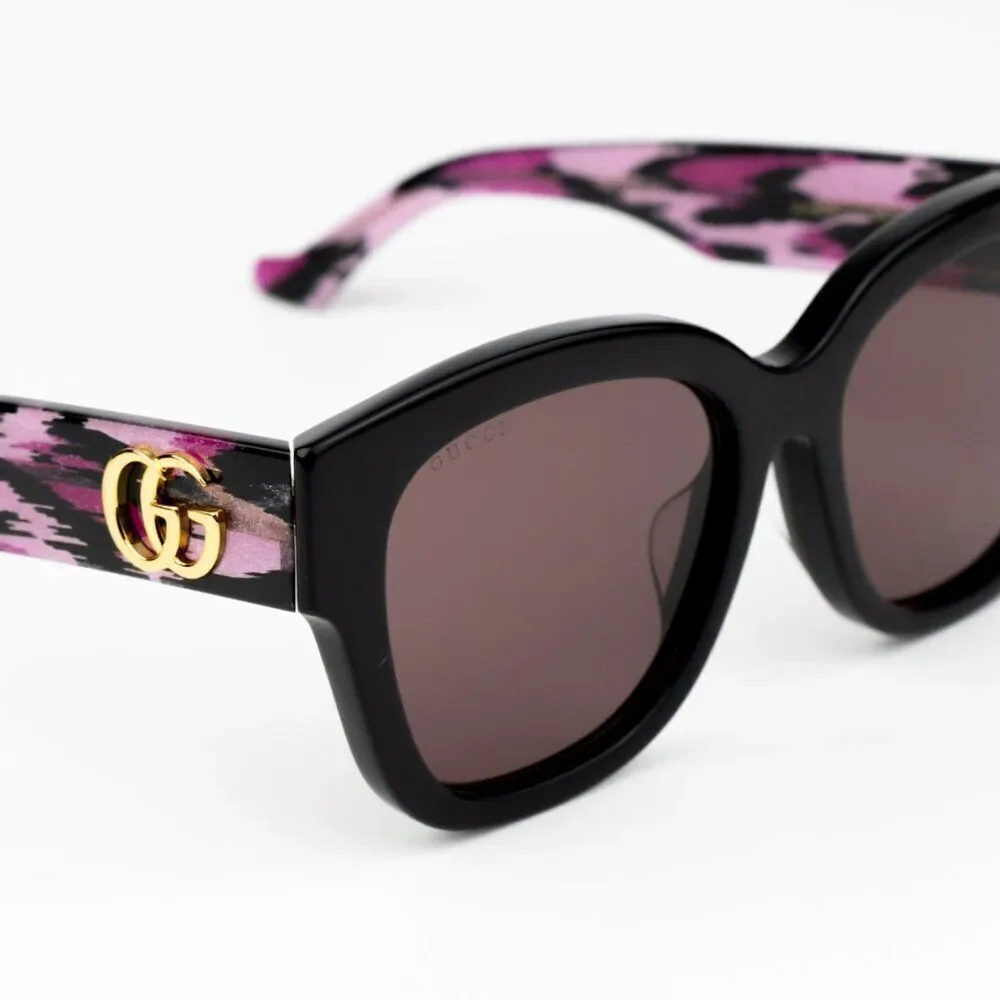 NEW Gucci GG1550SK 004 Black Red Women Square Sunglasses GG 1550SK